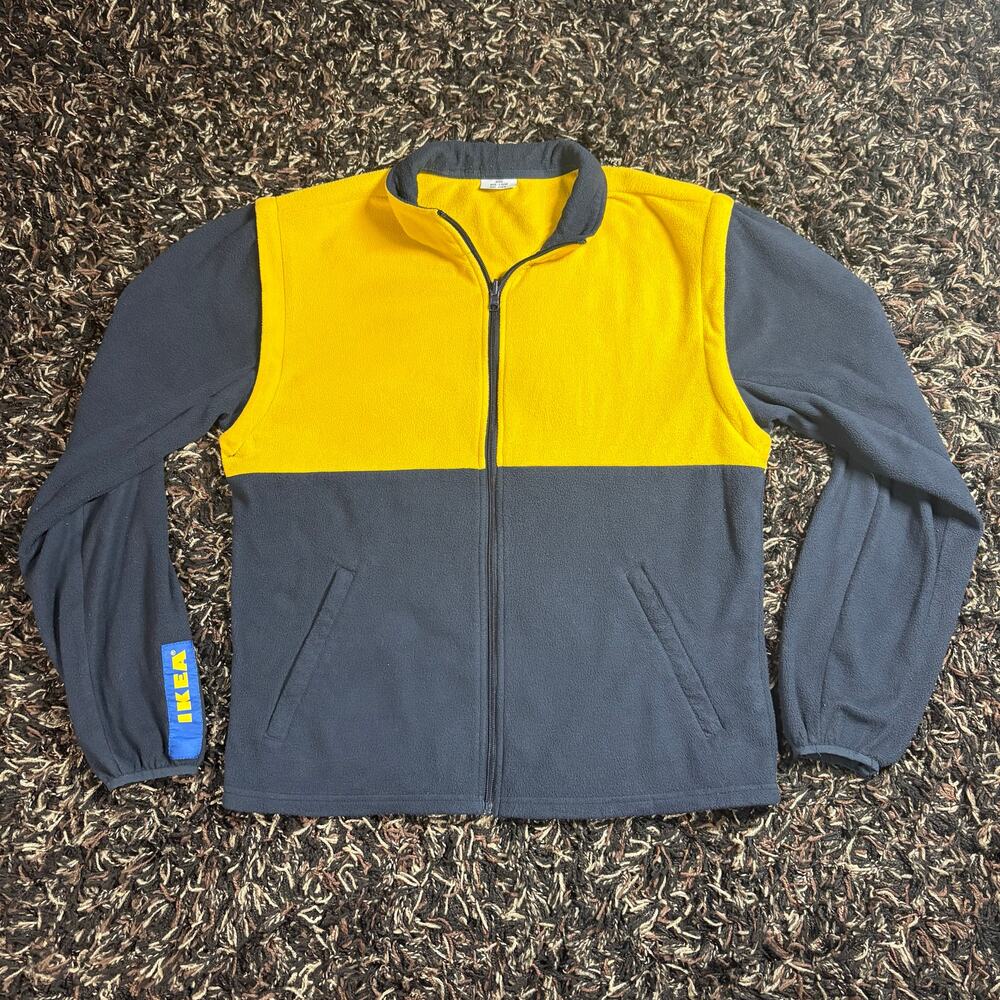 IKEA Sweater Men Sweatshirt Jacket Size L 50 Full Zip Furniture Employee Work - Picture 1 of 5
